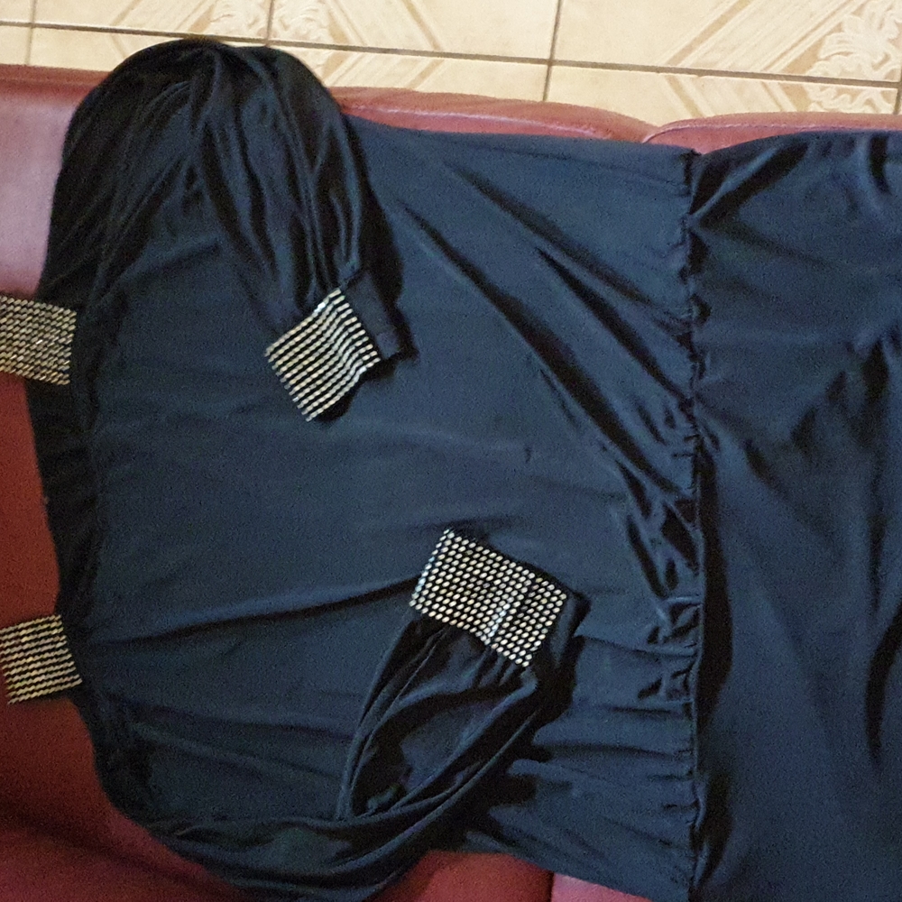 Black long sleeve dress blouse with sequins